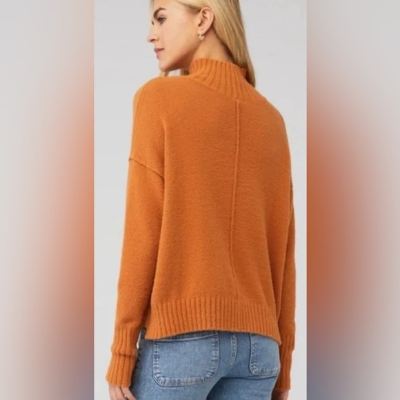 Free People Women's Vancouver Turtleneck Pumpkin Pie Sweater, Size Small - Picture 2 of 10
